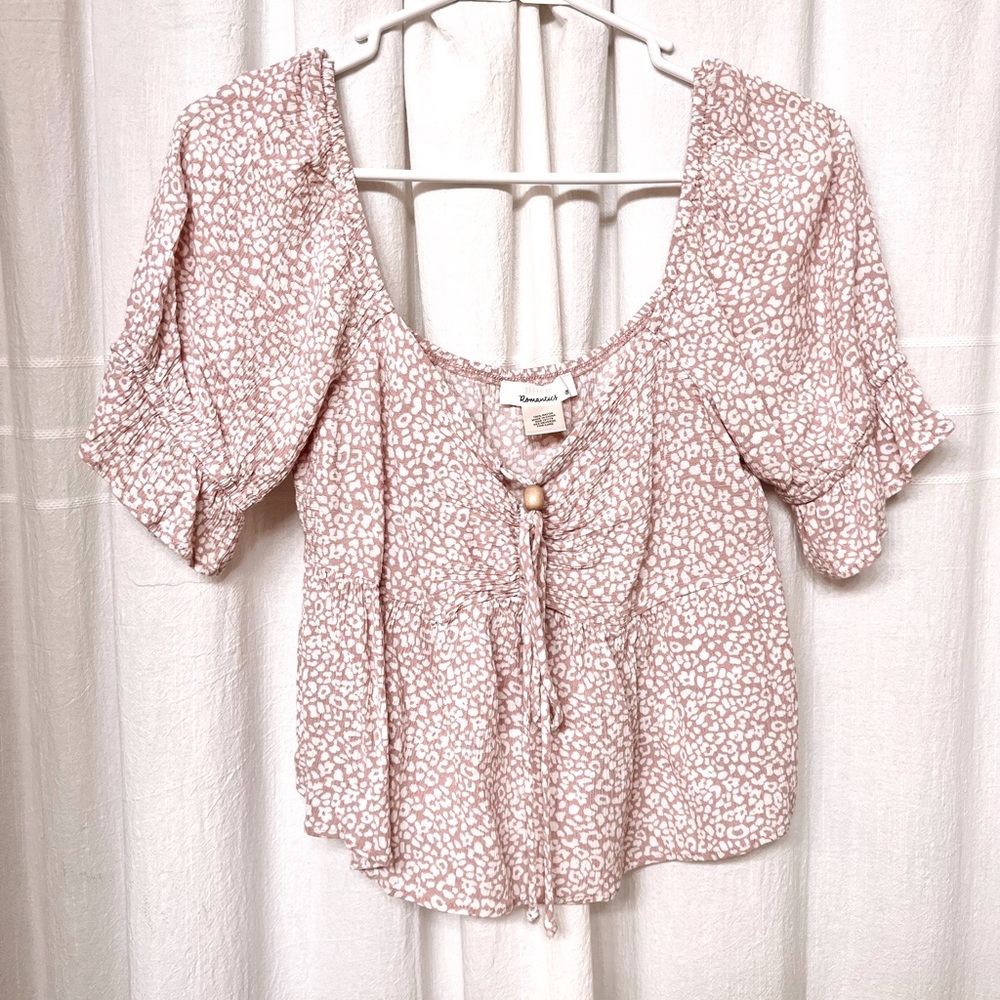Off The Shoulder Leopard Blouse